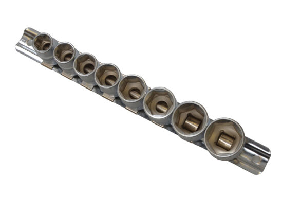 3/8in Drive Socket Set on Rail, 8 Piece - Image 2