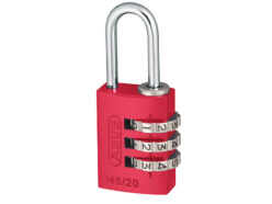 145/20 20mm Aluminium Combination Padlock Red 46569