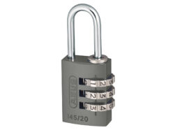 145/20 20mm Aluminium Combination Padlock Titanium 46576