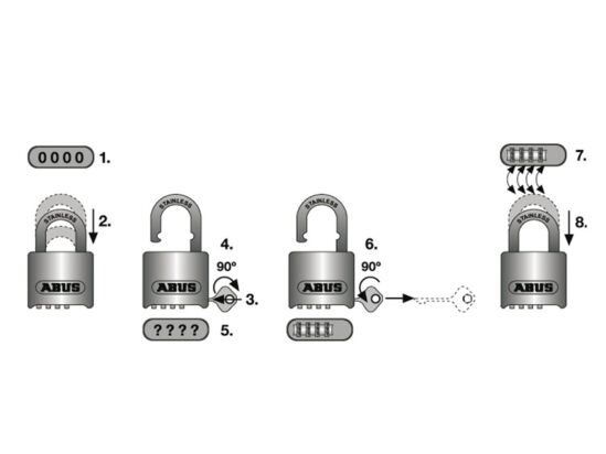 190/60 60mm Heavy-Duty Combination Padlock Closed Shackle (4-Digit) Carded - Image 2