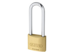 55/40mm Brass Padlock 63mm Long Shackle Keyed Alike 5401