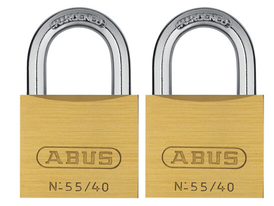 55/40mm Brass Padlocks Twin Pack - Image 2