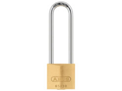 65/30mm Brass Padlock 60mm Long Shackle Carded