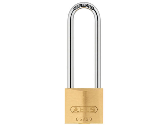 65/30mm Brass Padlock 60mm Long Shackle Keyed Alike 6304