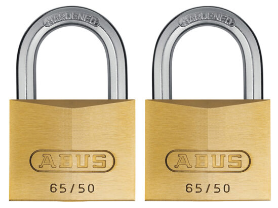 65/50mm Brass Padlock Twin Pack Carded - Image 2