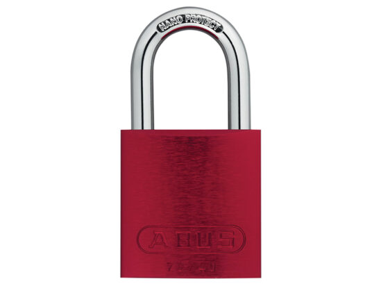 72/40mm Aluminium Padlock Red Keyed Alike TT02162 - Image 2