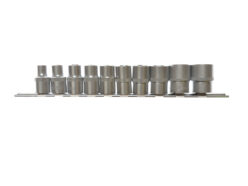 1/2in Drive Socket Set on Rail, 10 Piece