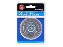 Flat Steel Wire Wheel Brush 75mm x 6mm Arbor