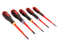 BE-9882SL ERGO™ Slim VDE Insulated Screwdriver Set, 5 Piece