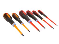 BE-9884S ERGO™ VDE Insulated Screwdriver Set, 6 Piece