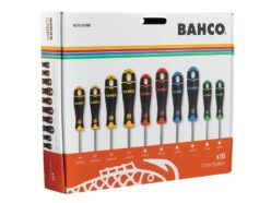 BAHCOFIT Coloured Handle Screwdriver Set, 10 Piece