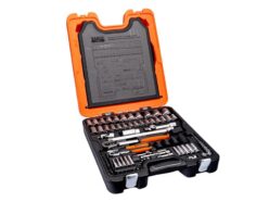 S108 1/4in & 1/2in Drive Socket & Combination Spanner Set, 108 Piece