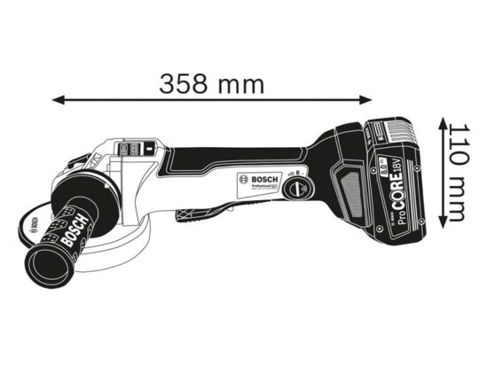 GWS 18V-10 PSC Professional Angle Grinder 125mm 18V Bare Unit - Image 2