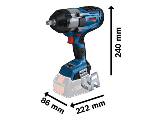 GDS 18V-1000 C Pro BITURBO Impact Wrench 18V Bare Unit - Image 2