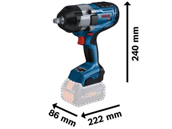 GDS 18V-1000 Pro BITURBO 1/2in Impact Wrench 18V 2 x 5.5Ah ProCORE18V Li-ion