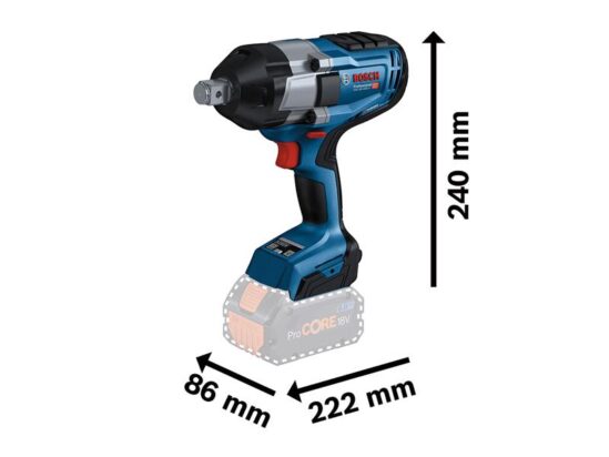 GDS 18V-1050 H Pro BITURBO 3/4in Impact Wrench 18V Bare Unit