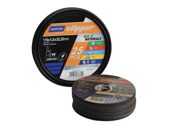 Clipper® Multi-Material Cutting Discs 115 x 22.23mm (Tub of 25)