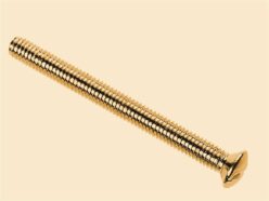 Brass Switch/Socket Plate Screws 3.5 x 50mm (Pack of 10)