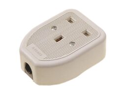 Rubber Trailing Socket 13A 1-Gang White