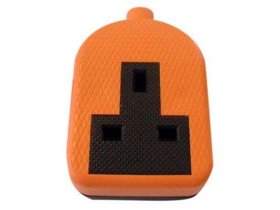 Trailing Socket 13A 1-Gang Orange