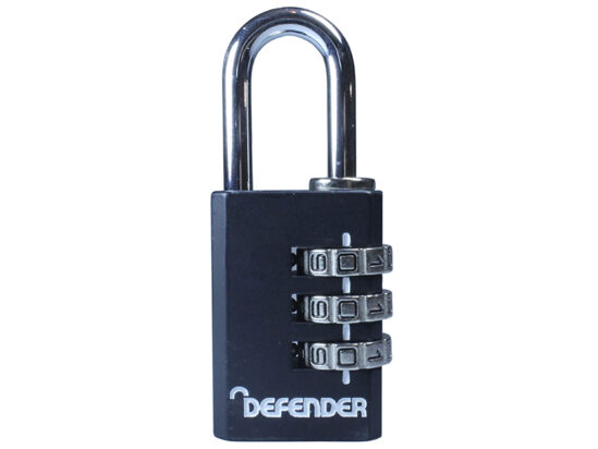 Black Die-Cast Combination Padlock 30mm