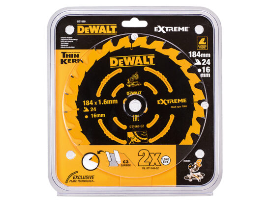 Cordless Mitre Saw Blade For DCS365 184 x 16mm x 24T