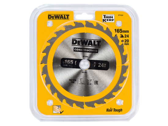 Portable Construction Circular Saw Blade 165 x 20mm x 24T