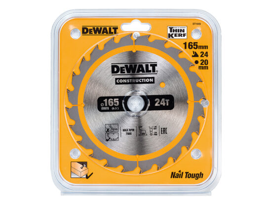 Cordless Construction Trim Saw Blade 165 x 20mm x 24T - Image 2