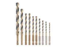 DT20620 BLACK&GOLD HSS Drill Set, 10 Piece