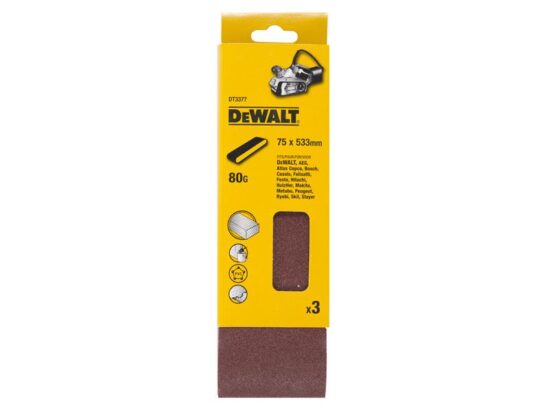 Sanding Belt 533 x 75mm 80G Pack of 3