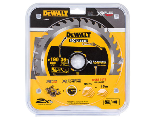 XR FlexVolt Circular Saw Blade 190 x 30mm x 36T