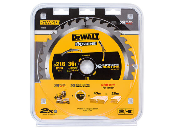 XR FlexVolt Circular Saw Blade 216 x 30mm x 36T