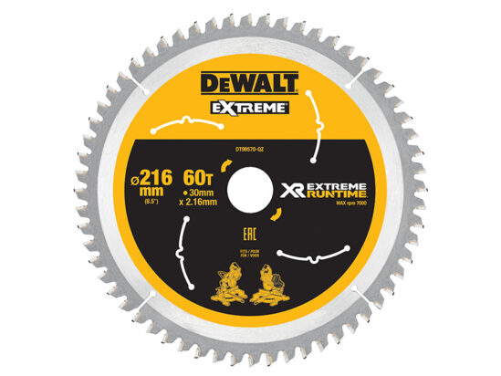 XR FlexVolt Circular Saw Blade 216 x 30mm x 60T