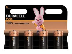 C Cell Plus Power +100% Batteries (Pack 4)