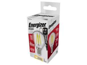 LED SES (E14) Golf Filament Non-Dimmable Bulb, Warm White 470 lm 4W