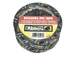 Builder’s PVC Tape 75mm x 33m Black