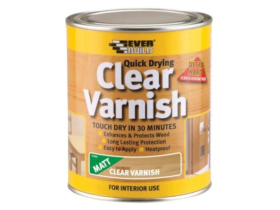 Quick Dry Wood Varnish Matt Clear 2.5 litre