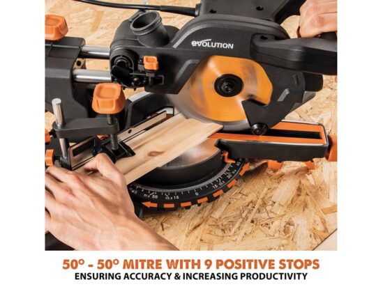 R185SMS+ 185mm Multi-Material Sliding Mitre Saw 1200W 240V - Image 5