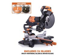 R255SMS-DB+ Multi-Material Sliding Mitre Saw 255mm 2000W 240V