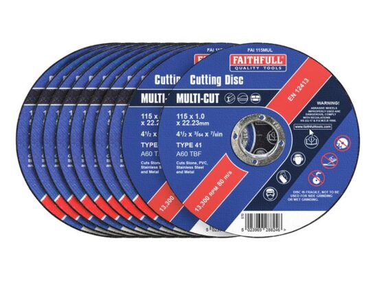 Multi-Purpose Cutting Disc 115 x 1.0 x 22.23mm (Pack 10)