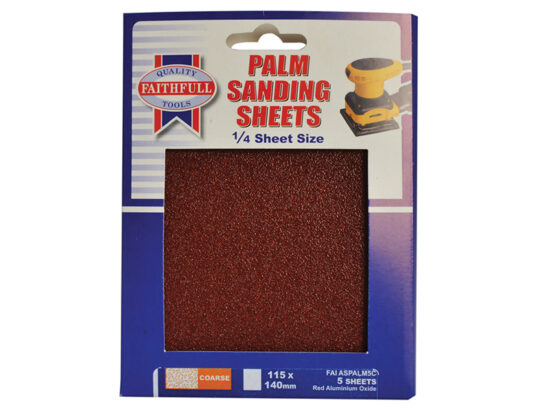 1/4 Sheet Palm Sander Sheets Coarse (Pack 5)