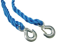 Tow Rope 4m Metal Hooks 2 Tonne