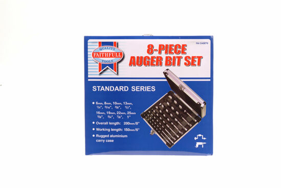 Combination Wood Auger Bit Set, 8 Piece 6-25mm - Image 2