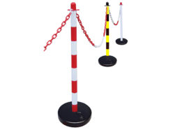 Plastic Post for Chain – Red / White