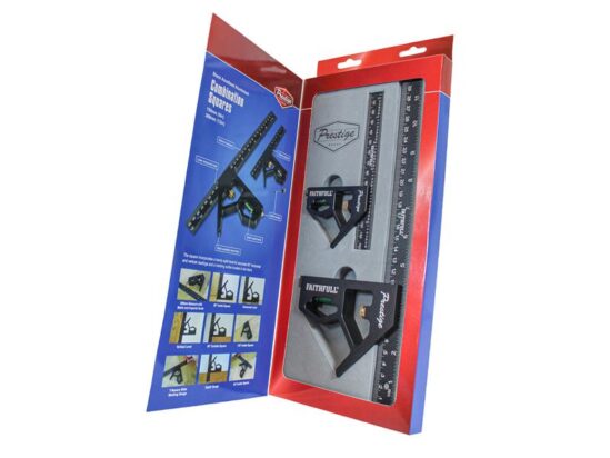 Prestige Combination Square Twin Pack 150mm (6in) & 300mm (12in) - Image 2