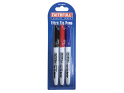 Fibre Tip Marker Pen Mixed (Pack 3)