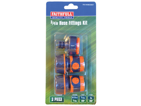 3/4in Plastic Hose Fittings Kit, 3 Piece - Image 3