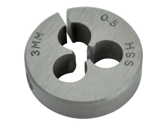 HSS Straight Flute Split Die M3 x 0.5, 13/16in OD