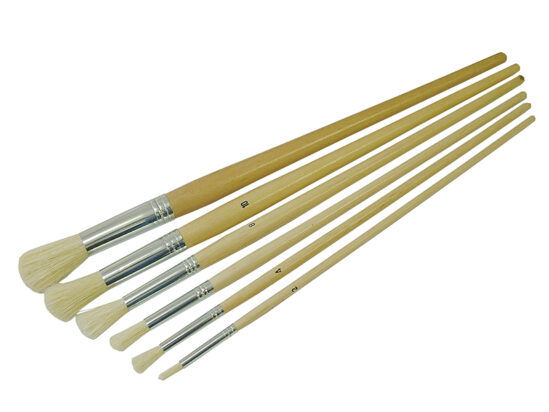 Round Fitch Brush Set. 6 Piece