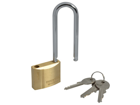 Brass Padlock 40mm Long Shackle 3 Keys - Image 3